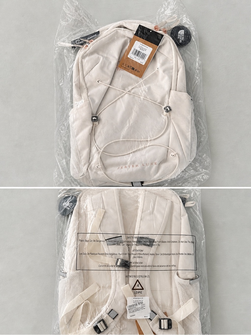 The North Face Jester Luxe Backpack Gardenia White NWT